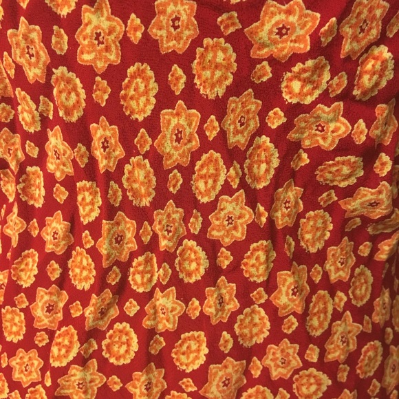 🔥Beautiful RED/ORANGE Floral pattern Dress 🔥SZ S - Picture 4 of 8